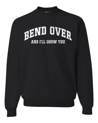 Vintage Movie Quote Bend Over And I'll Show You, Christmas Gifts, Funny Xmas Gift Idea, Ugly Christmas Sweater Unisex Crewneck Sweatshirt