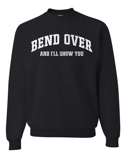 Vintage Movie Quote Bend Over And I'll Show You, Christmas Gifts, Funny Xmas Gift Idea, Ugly Christmas Sweater Unisex Crewneck Sweatshirt