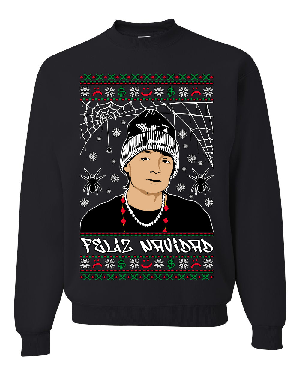 Peso Feliz Navidad Pluma, Feliz Navidad, Christmas Gifts, Funny Xmas Gift Idea, Ugly Christmas Sweater Unisex Crewneck Sweatshirt