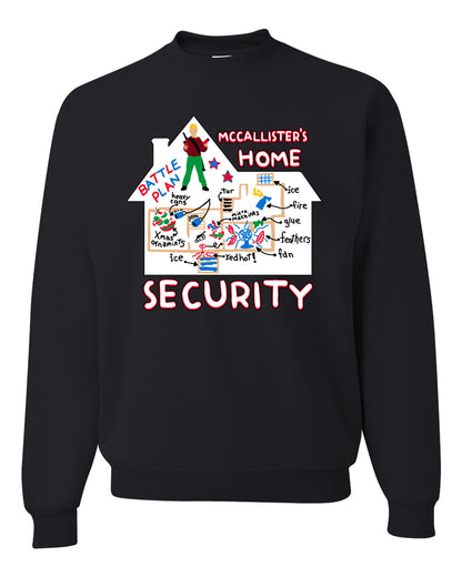 Battle Plans Alone McCallister's Home Security , Christmas Gifts, Funny Xmas Gift Idea, Ugly Christmas Sweater Unisex Crewneck Sweatshirt