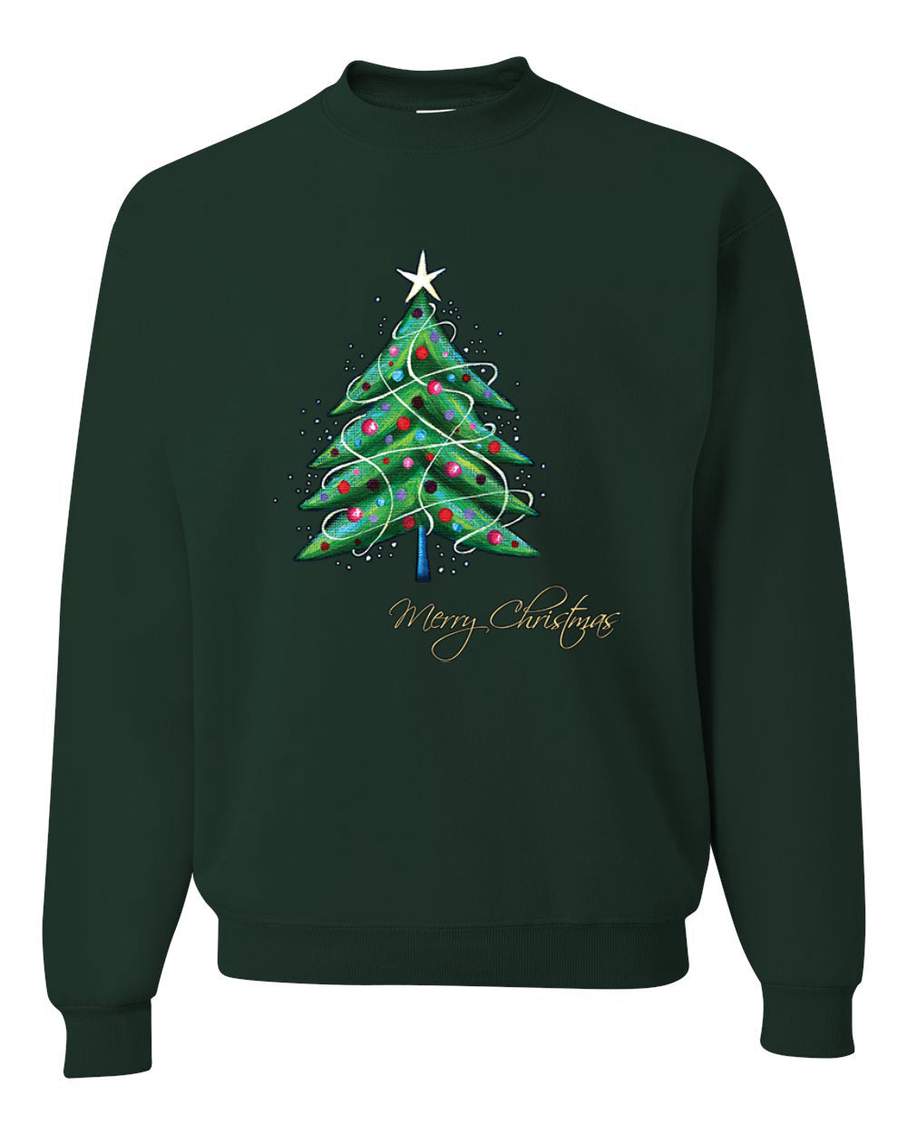 Women's Graphic Ugly Sweater for Christmas Merry Christmas Tree Long Sleeve Shirt T-Shirt Ugly Christmas Sweater Unisex Crewneck Sweatshirt