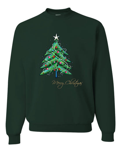 Women's Graphic Ugly Sweater for Christmas Merry Christmas Tree Long Sleeve Shirt T-Shirt Ugly Christmas Sweater Unisex Crewneck Sweatshirt