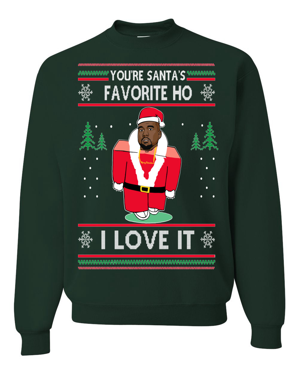 Santas Favorite Ho | Xmas Ye I Love It, Christmas Gifts, Funny Xmas Gift Idea, Ugly Christmas Sweater Unisex Crewneck Sweatshirt