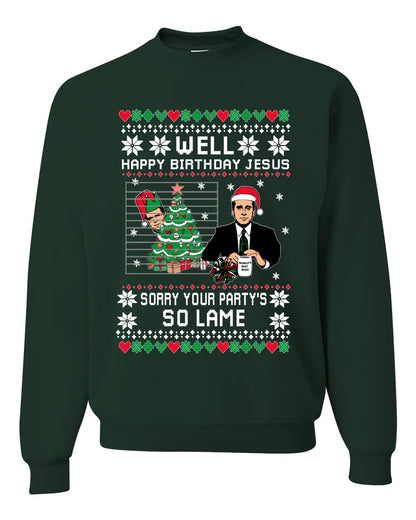 It's Jesus' Birthday Ugly Unisex Crewneck Christmas Sweater Ugly Christmas Sweater Unisex Crewneck Sweatshirt