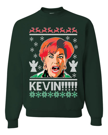 Kevin!!! Xmas Movie Classic, Christmas Gifts, Funny Xmas Gift Idea, Ugly Christmas Sweater Unisex Crewneck Sweatshirt