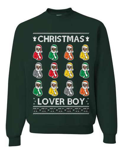 Christmas Lover Boy Funny Santa Rapper, Christmas Gifts, Funny Xmas Gift Idea, Ugly Christmas Sweater Unisex Crewneck Sweatshirt