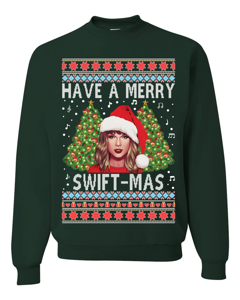 Merry Swiftmas Christmas Sweater, Christmas Gifts, Funny Xmas Gift Idea,Swiftie shirt Ugly Christmas Sweater Unisex Crewneck Sweatshirt