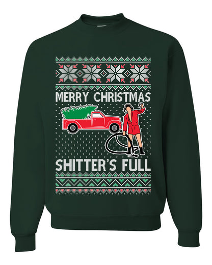 Cousin Eddie Merry Christmas Shitter's Full, Funny Christmas, Christmas Gifts, Funny Xmas Gift Idea, Ugly Christmas Sweater Unisex Crewneck Sweatshirt