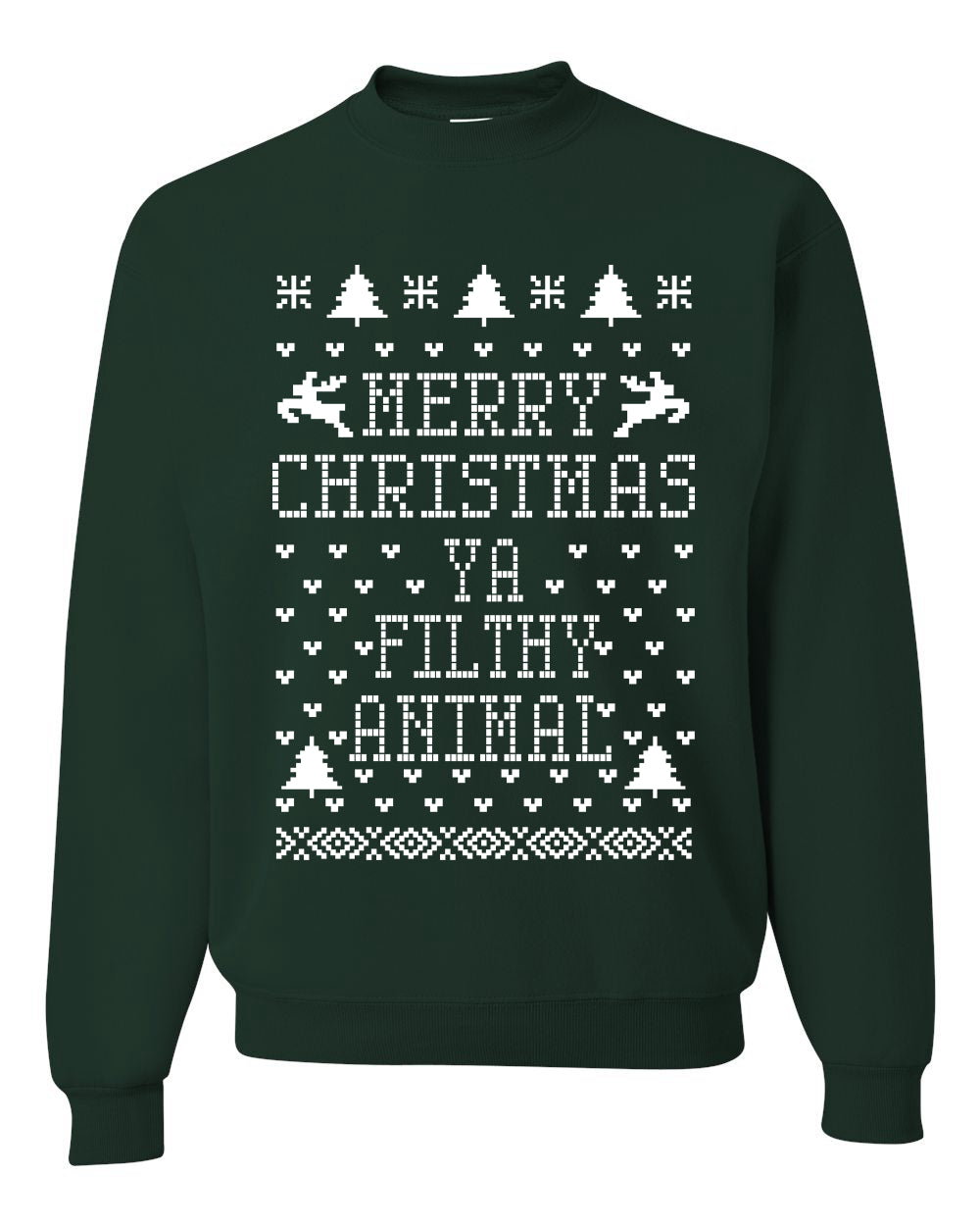 Merry Xmas You Filthy Animal, Christmas Gifts, Funny Xmas Gift Idea, Ugly Christmas Sweater Unisex Crewneck Sweatshirt
