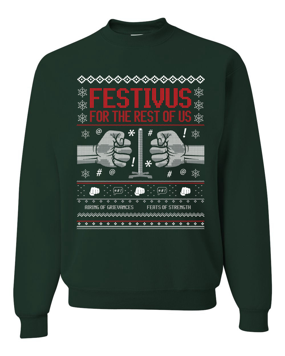 Festivus for the Rest of Us, Christmas Gifts, Funny Xmas Gift Idea, Ugly Christmas Sweater Unisex Crewneck Sweatshirt