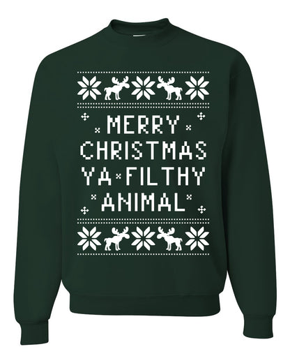 Baby's Ugly Christmas Bodysuit Sweater Kids Girls Boys Infant Merry Christmas Ya' Filthy Ugly Christmas Sweater Unisex Crewneck Sweatshirt