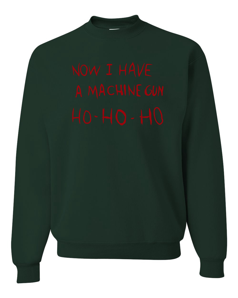 Unisex Ugly Xmas Crewneck Sweater Sweatshirt Die Hard Now I Have a Machine Gun Ho ho ho Ugly Christmas Sweater Unisex Crewneck Sweatshirt