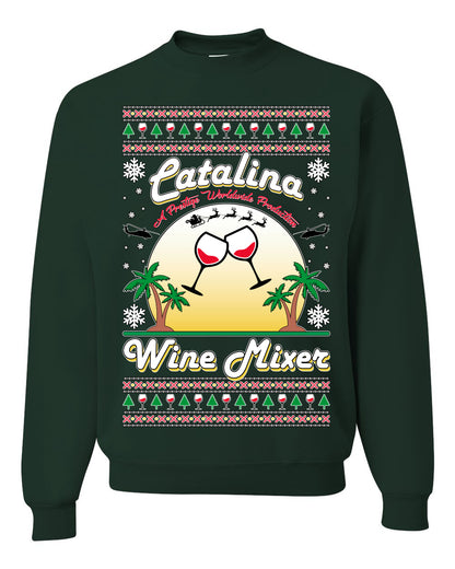 Unisex Crewneck Sweatshirt Ugly Xmas Sweater, Catalina Wine Mixer Boats and Hoes Step Brothers, Shark & Hammer  Ugly Christmas Sweater Unisex Crewneck Sweatshirt