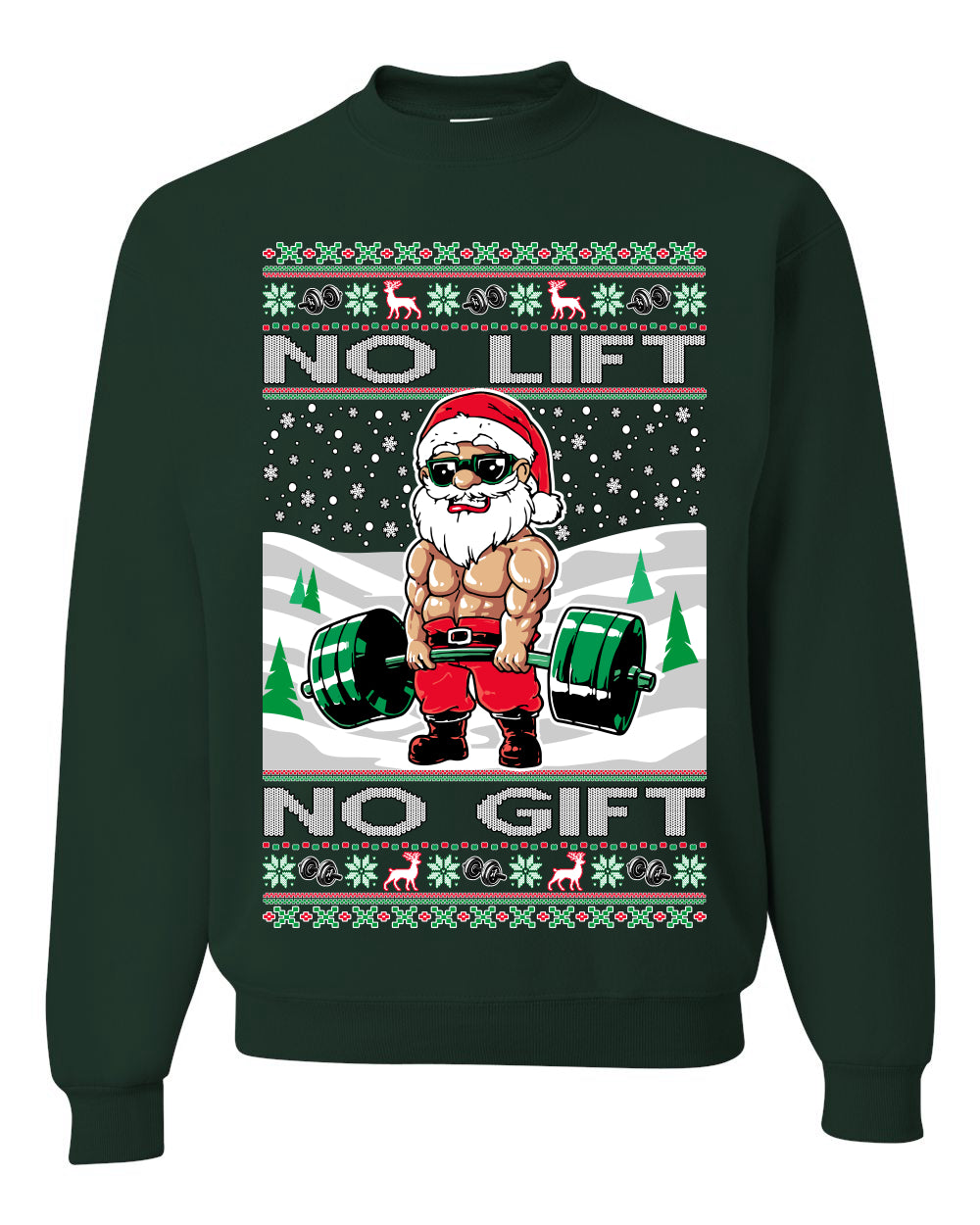 Merry Liftmas No Lift No Gift, Christmas Gifts, Funny Xmas Gift Idea, Ugly Christmas Sweater Unisex Crewneck Sweatshirt