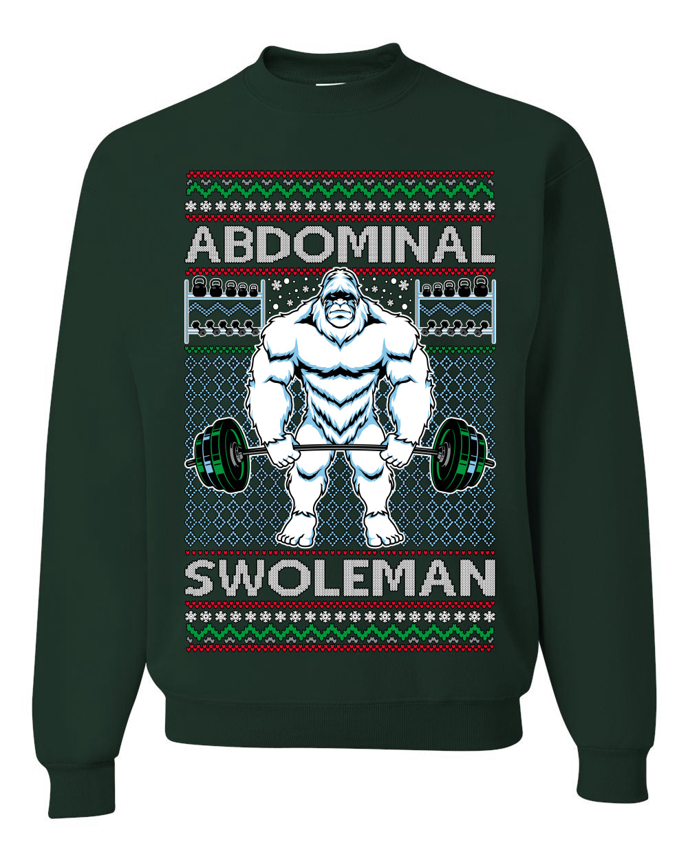 Merry Liftmas Abdominal Swoleman, Christmas Gifts, Funny Xmas Gift Idea, Ugly Christmas Sweater Unisex Crewneck Sweatshirt