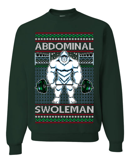Merry Liftmas Abdominal Swoleman, Christmas Gifts, Funny Xmas Gift Idea, Ugly Christmas Sweater Unisex Crewneck Sweatshirt