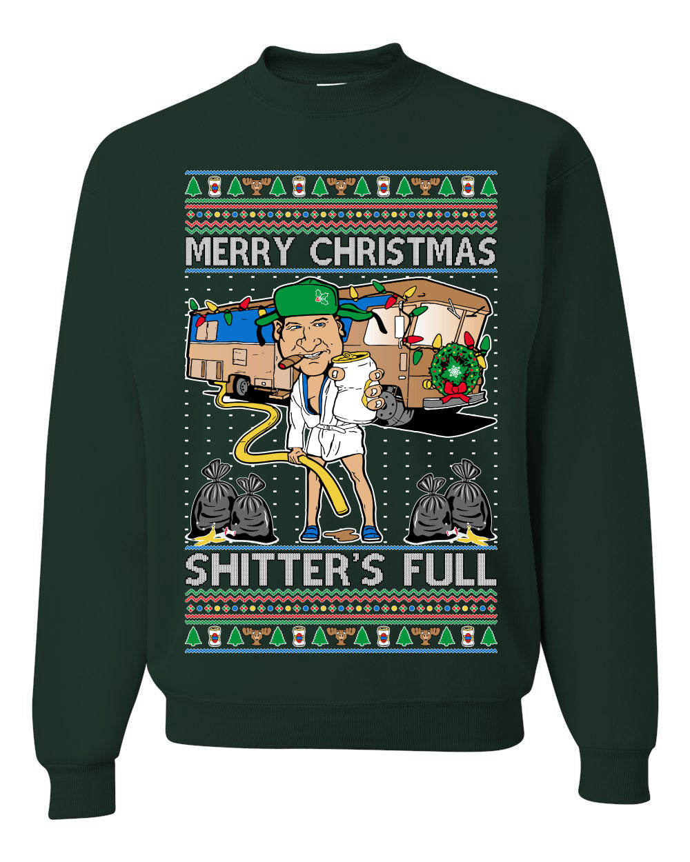 Merry Christmas Shitter's Full Ugly Christmas Sweater, Christmas Gifts, Funny Xmas Gift Idea, Unisex Crewneck Sweatshirt