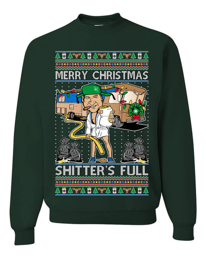 Merry Christmas Shitter's Full Ugly Christmas Sweater, Christmas Gifts, Funny Xmas Gift Idea, Unisex Crewneck Sweatshirt
