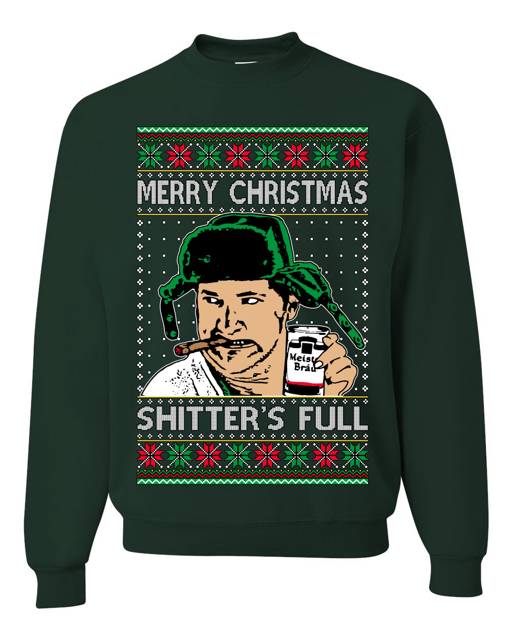 Shitter's Full Cousin Eddie Christmas Family Vacation Ugly Christmas Sweater, Christmas Gifts, Funny Xmas Gift Idea, Unisex Crewneck Sweatshirt