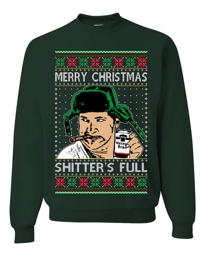 Shitter's Full Cousin Eddie Christmas Family Vacation Ugly Christmas Sweater, Christmas Gifts, Funny Xmas Gift Idea, Unisex Crewneck Sweatshirt