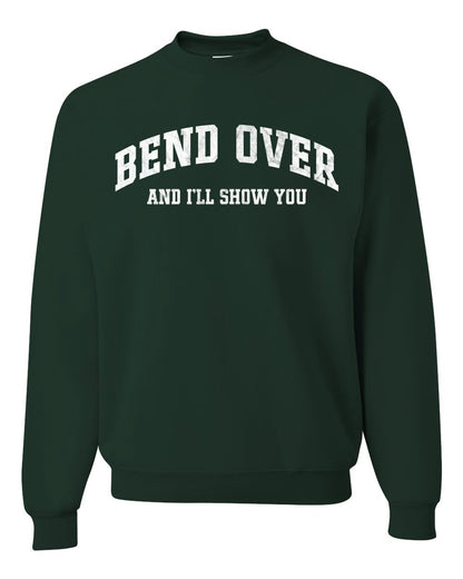 Vintage Movie Quote Bend Over And I'll Show You, Christmas Gifts, Funny Xmas Gift Idea, Ugly Christmas Sweater Unisex Crewneck Sweatshirt