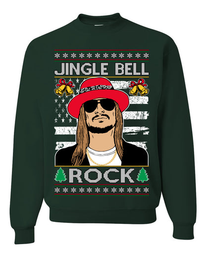 Kid RapperJingle Bell Rock  Country Music, Christmas Gifts, Funny Xmas Gift Idea Ugly Christmas Sweater Unisex Crewneck Sweatshirt
