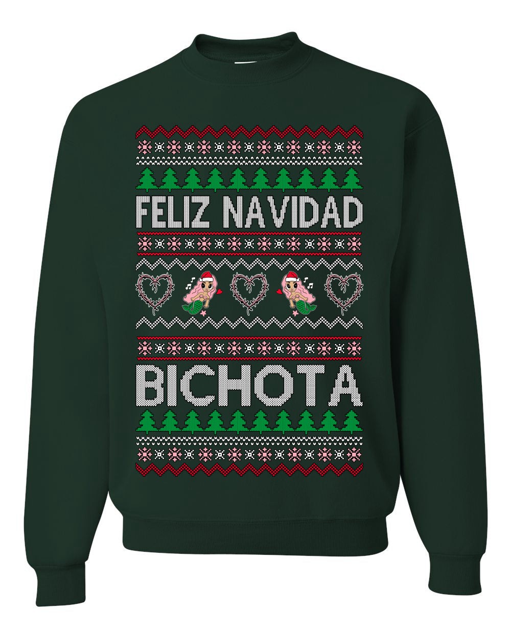 Feliz Navidad Bichota, Christmas Gifts, Funny Xmas Gift Idea, Ugly Christmas Sweater Unisex Crewneck Sweatshirt