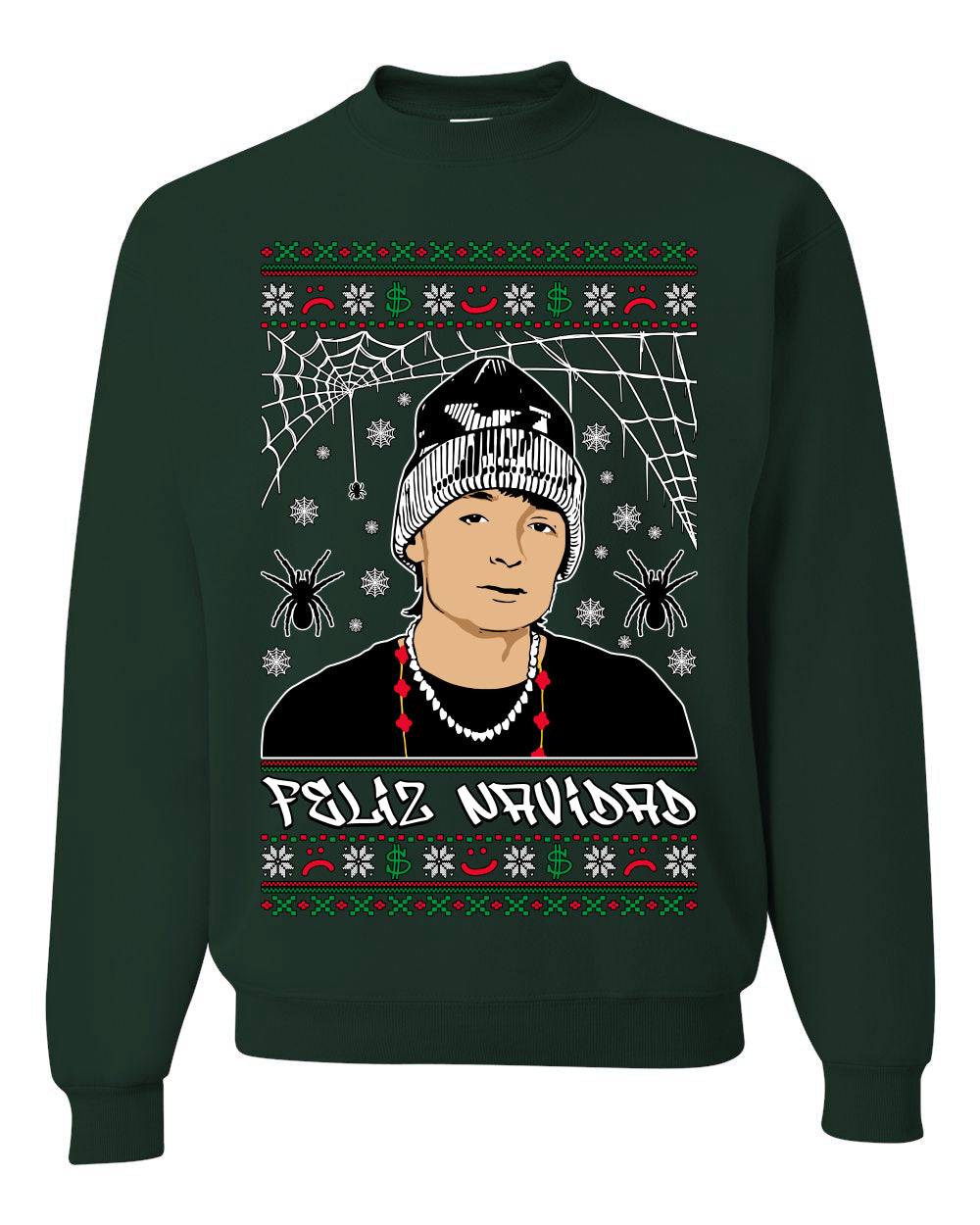 Peso Feliz Navidad Pluma, Feliz Navidad, Christmas Gifts, Funny Xmas Gift Idea, Ugly Christmas Sweater Unisex Crewneck Sweatshirt