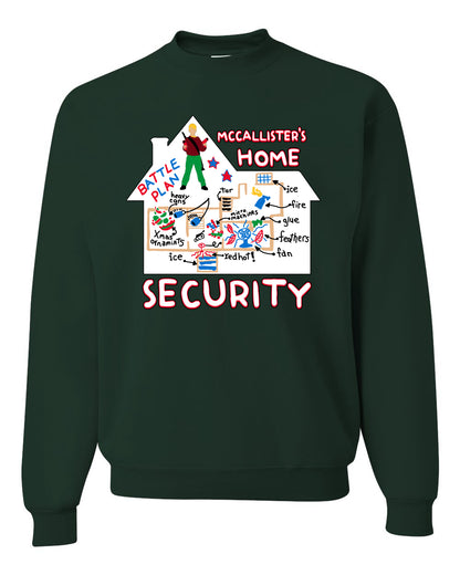 Battle Plans Alone McCallister's Home Security , Christmas Gifts, Funny Xmas Gift Idea, Ugly Christmas Sweater Unisex Crewneck Sweatshirt