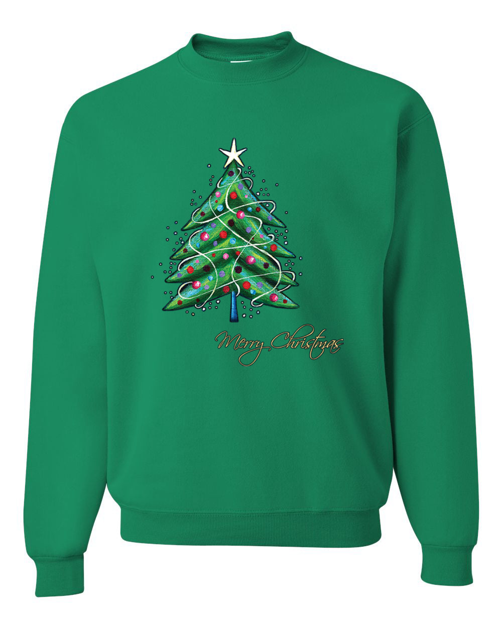Women's Graphic Ugly Sweater for Christmas Merry Christmas Tree Long Sleeve Shirt T-Shirt Ugly Christmas Sweater Unisex Crewneck Sweatshirt