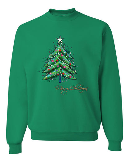 Women's Graphic Ugly Sweater for Christmas Merry Christmas Tree Long Sleeve Shirt T-Shirt Ugly Christmas Sweater Unisex Crewneck Sweatshirt