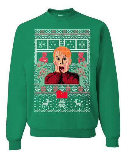 Kevin Merry Xmas Movie Fan, Christmas Gifts, Funny Xmas Gift Idea, Ugly Christmas Sweater Unisex Crewneck Sweatshirt