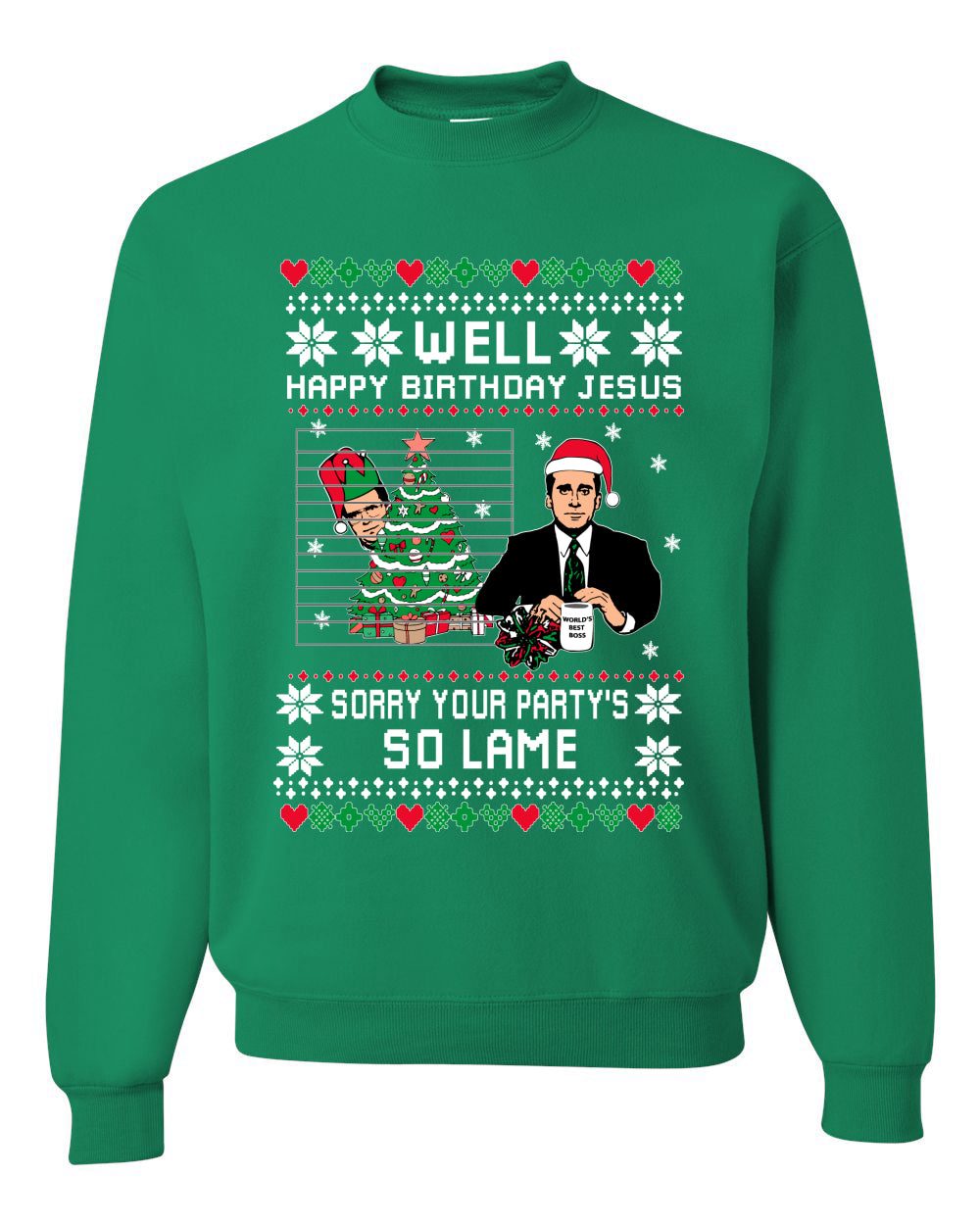 It's Jesus' Birthday Ugly Unisex Crewneck Christmas Sweater Ugly Christmas Sweater Unisex Crewneck Sweatshirt