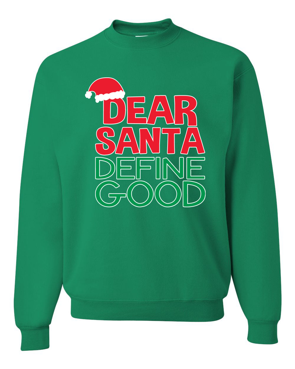 Women's Ugly Xmas Holiday Sweater Long Sleeve Shirt Dear Santa Ugly Christmas Sweater Unisex Crewneck Sweatshirt