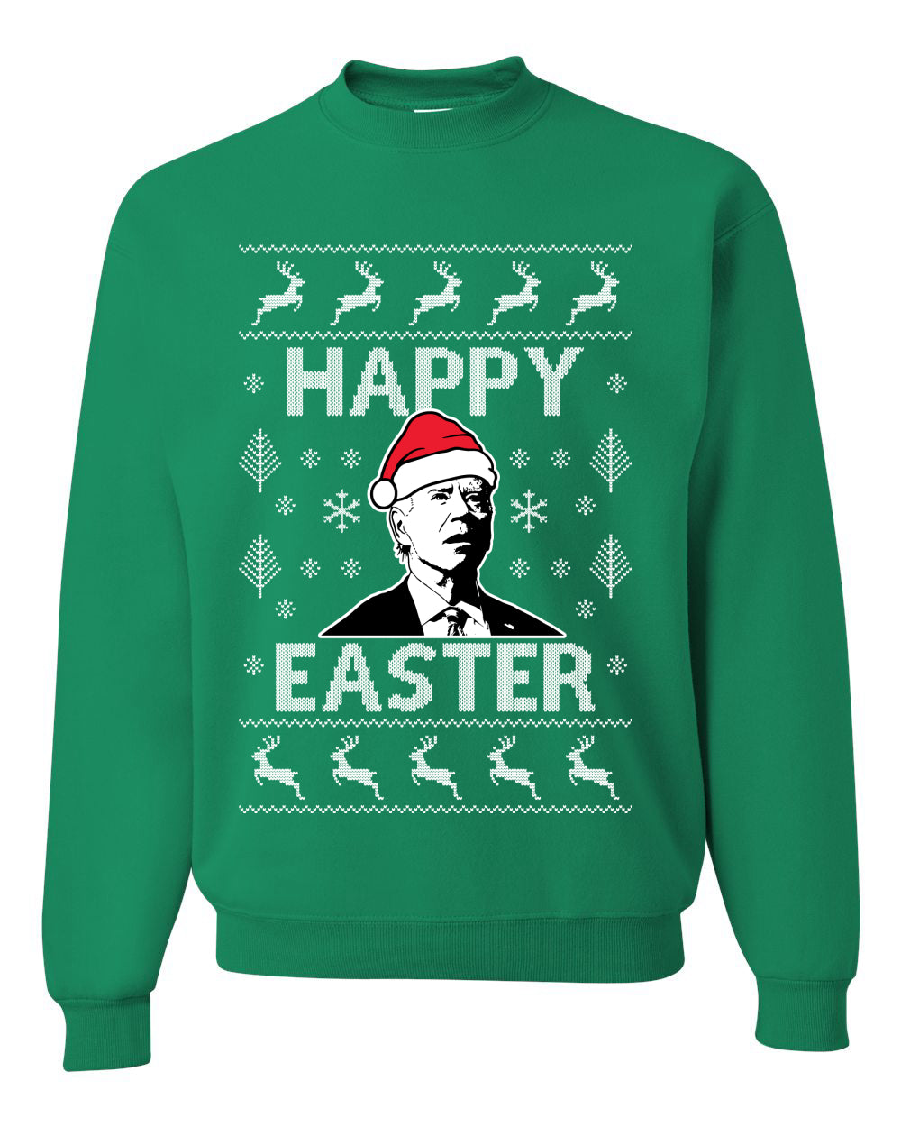 Unisex Graphic Ugly Xmas Sweater Sweatshirt, Biden Happy Easter Ugly Christmas Sweater Unisex Crewneck Sweatshirt