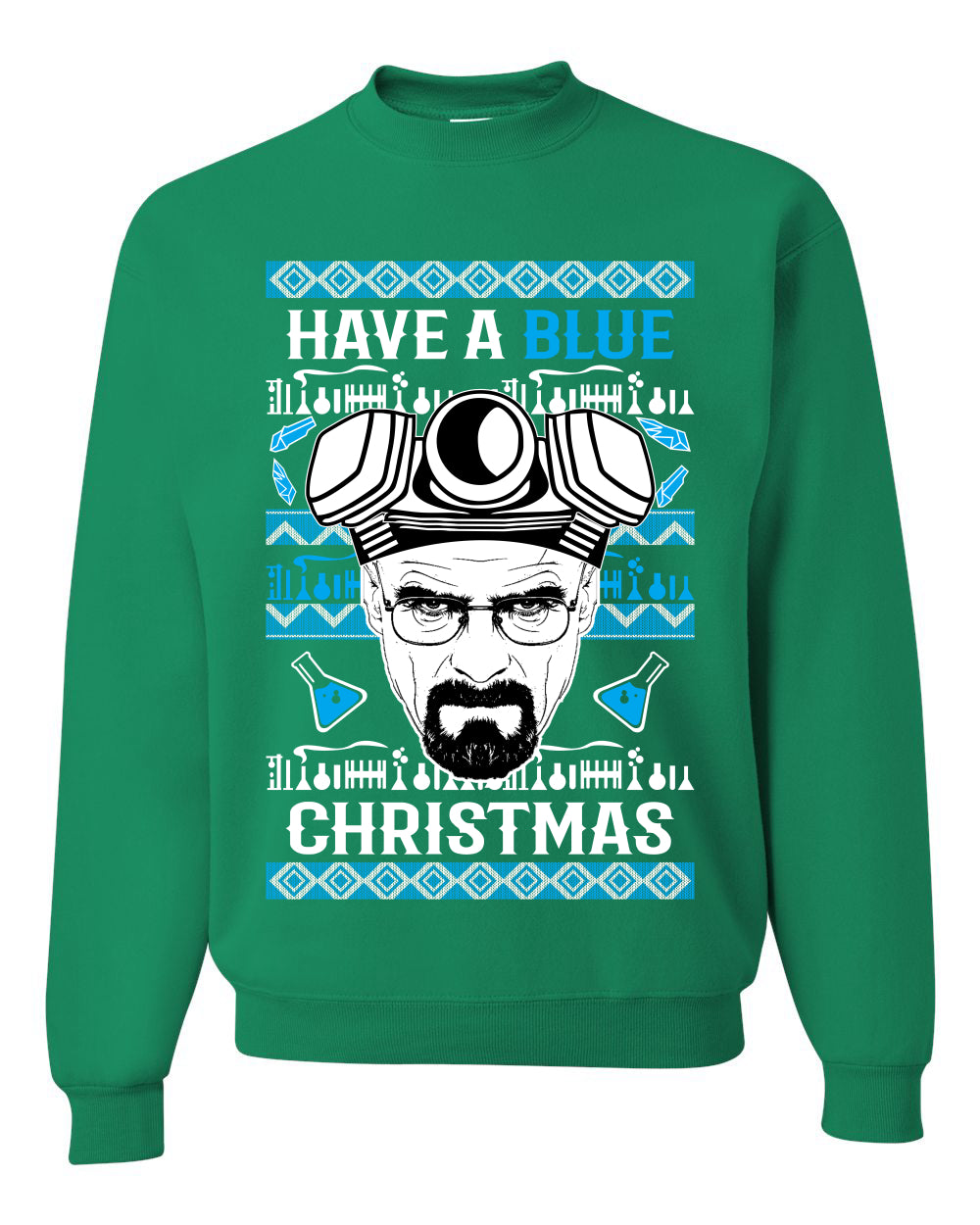 Have a Blue Christmas Walter Breaking TV Christmas, Christmas Gifts, Funny Xmas Gift Idea, Ugly Christmas Sweater Unisex Crewneck Sweatshirt