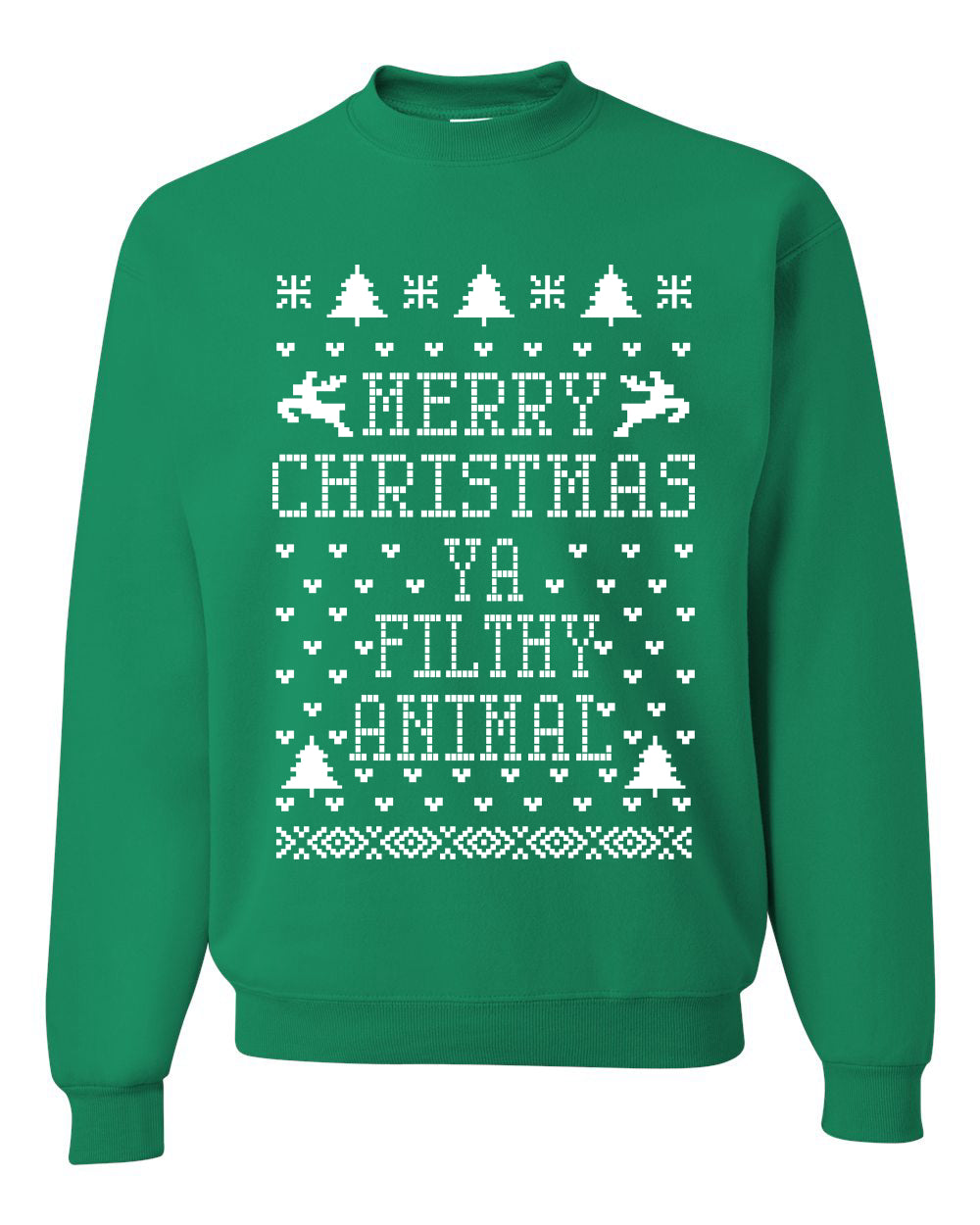Merry Xmas You Filthy Animal, Christmas Gifts, Funny Xmas Gift Idea, Ugly Christmas Sweater Unisex Crewneck Sweatshirt