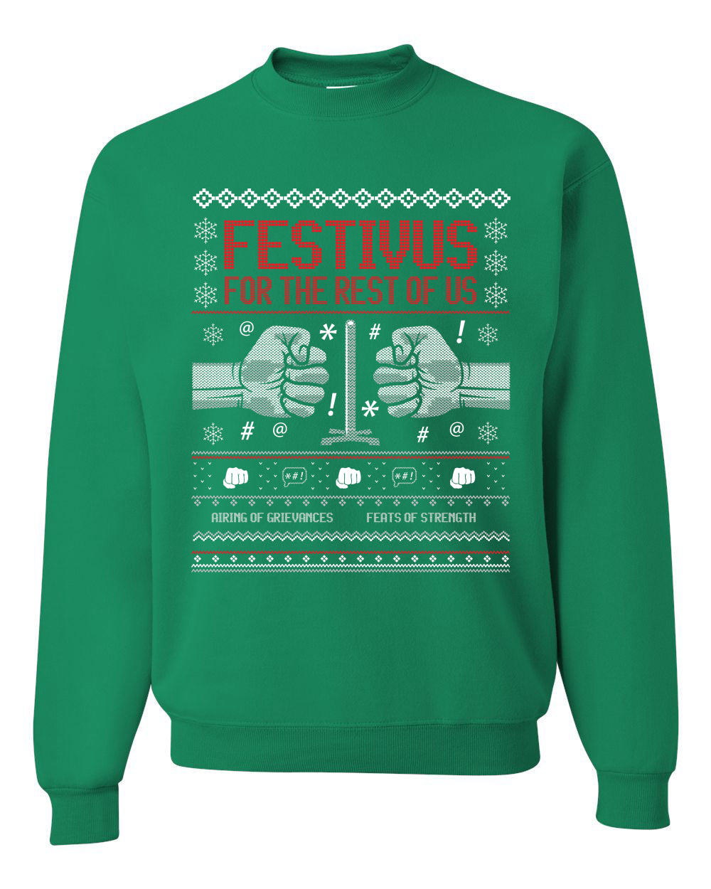 Festivus for the Rest of Us, Christmas Gifts, Funny Xmas Gift Idea, Ugly Christmas Sweater Unisex Crewneck Sweatshirt
