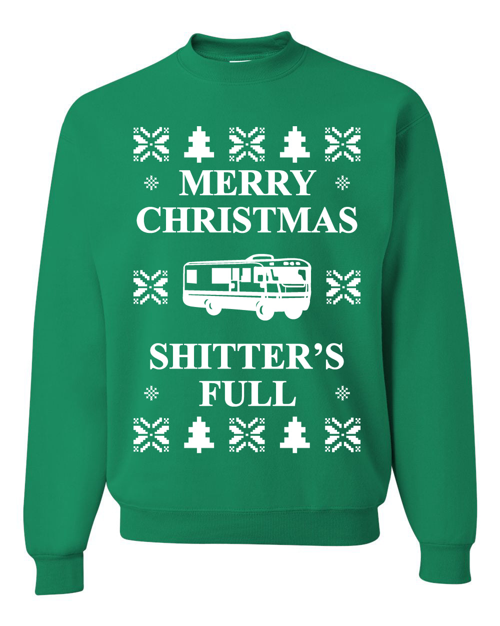 Full Ugly Xmas Sweater Bodysuit for Infant Creeper Boys Girls Baby, Merry Christmas Shitters Ugly Christmas Sweater Unisex Crewneck Sweatshirt