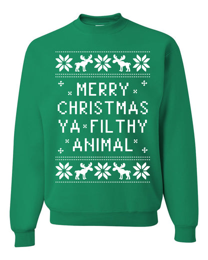 Baby's Ugly Christmas Bodysuit Sweater Kids Girls Boys Infant Merry Christmas Ya' Filthy Ugly Christmas Sweater Unisex Crewneck Sweatshirt