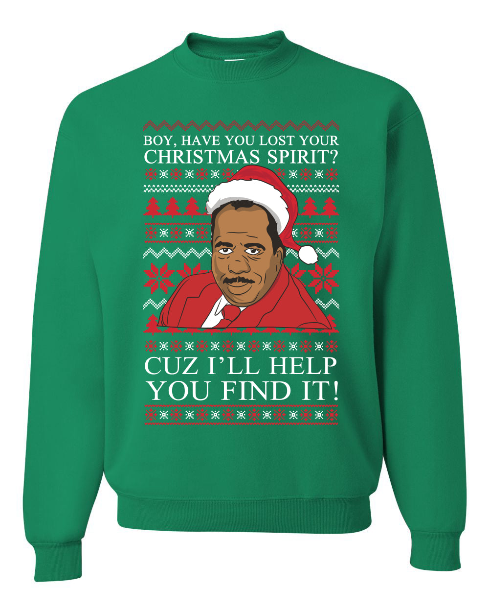 Crewneck Ugly Holiday Unisex Sweater Stanley Hudson Christmas Spirit I'll Help You Find It Ugly Christmas Sweater Unisex Crewneck Sweatshirt