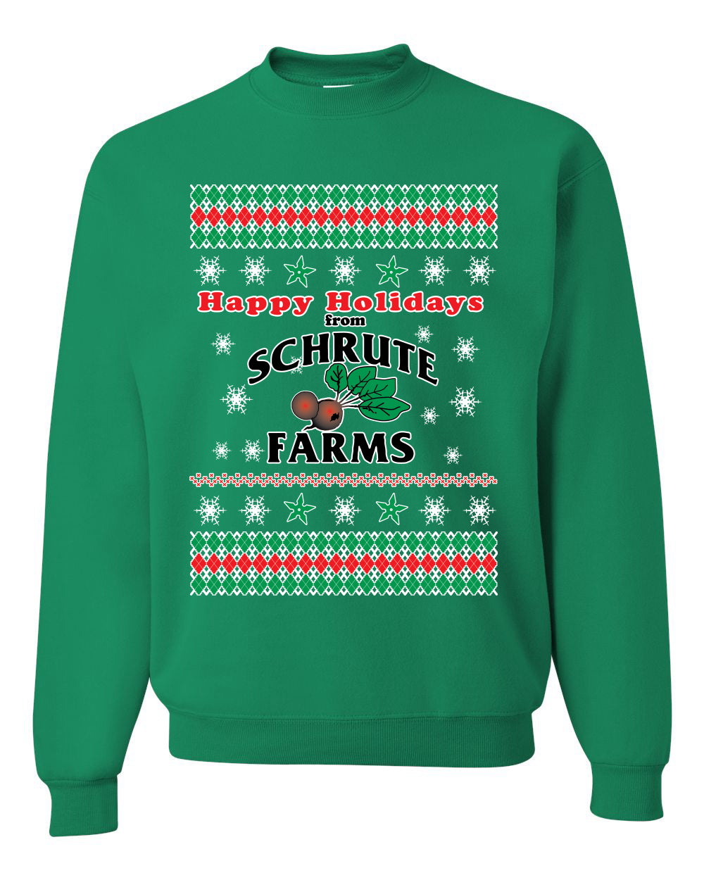 Happy Holidays from Schrute Farms Christmas, Christmas Gifts, Funny Xmas Gift Idea, Ugly Christmas Sweater Unisex Crewneck Sweatshirt
