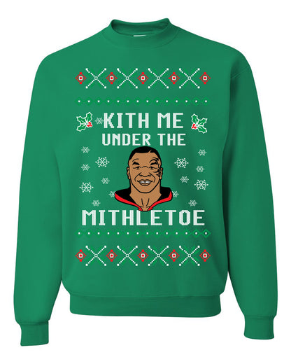 Funny Ugly Christmas Holiday Sweater Sweatshirt Unisex Mike Tyson Lisp Ugly Christmas Sweater Unisex Crewneck Sweatshirt