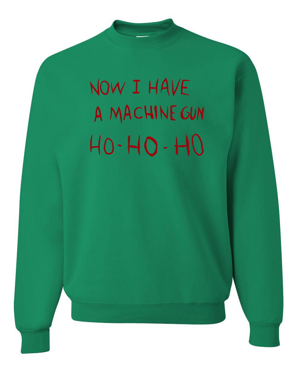 Unisex Ugly Xmas Crewneck Sweater Sweatshirt Die Hard Now I Have a Machine Gun Ho ho ho Ugly Christmas Sweater Unisex Crewneck Sweatshirt