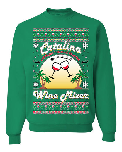 Unisex Crewneck Sweatshirt Ugly Xmas Sweater, Catalina Wine Mixer Boats and Hoes Step Brothers, Shark & Hammer  Ugly Christmas Sweater Unisex Crewneck Sweatshirt