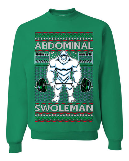 Merry Liftmas Abdominal Swoleman, Christmas Gifts, Funny Xmas Gift Idea, Ugly Christmas Sweater Unisex Crewneck Sweatshirt