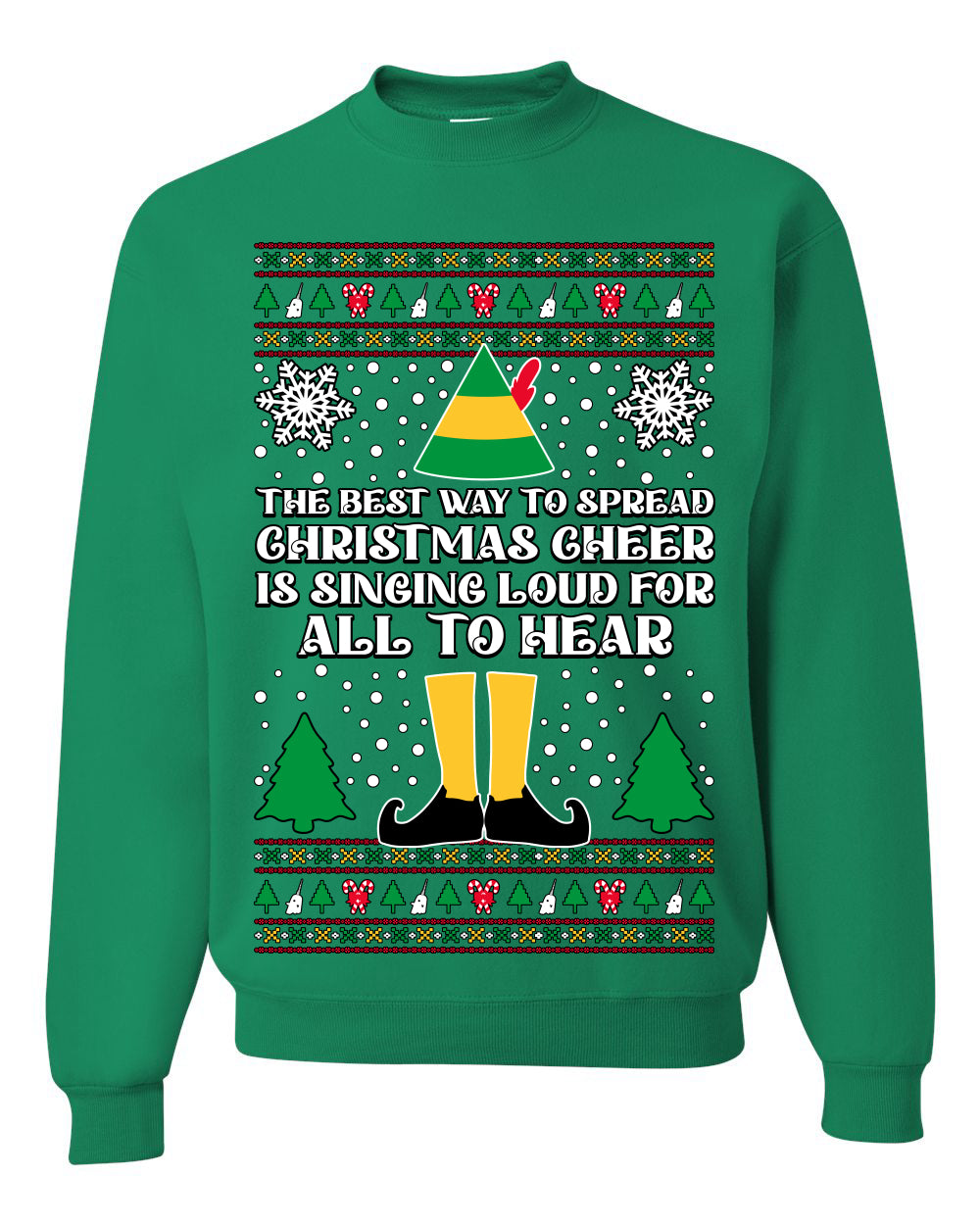 Spread Christmas Cheer Sing Loud For All To Hear, Christmas Gifts, Funny Xmas Gift Idea, Ugly Christmas Sweater Unisex Crewneck Sweatshirt