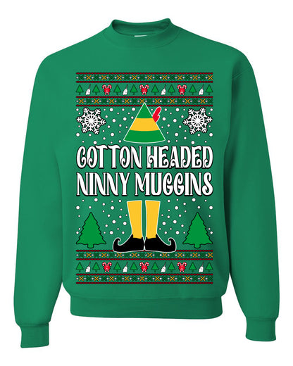 Cotton Headed Muggins Christmas Movie Quote, Christmas Gifts, Funny Xmas Gift Idea, Ugly Christmas Sweater Unisex Crewneck Sweatshirt