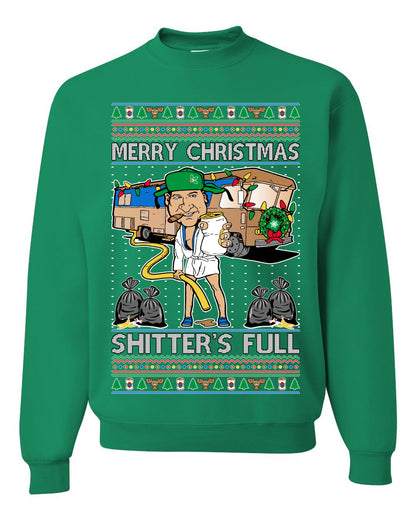 Merry Christmas Shitter's Full Ugly Christmas Sweater, Christmas Gifts, Funny Xmas Gift Idea, Unisex Crewneck Sweatshirt