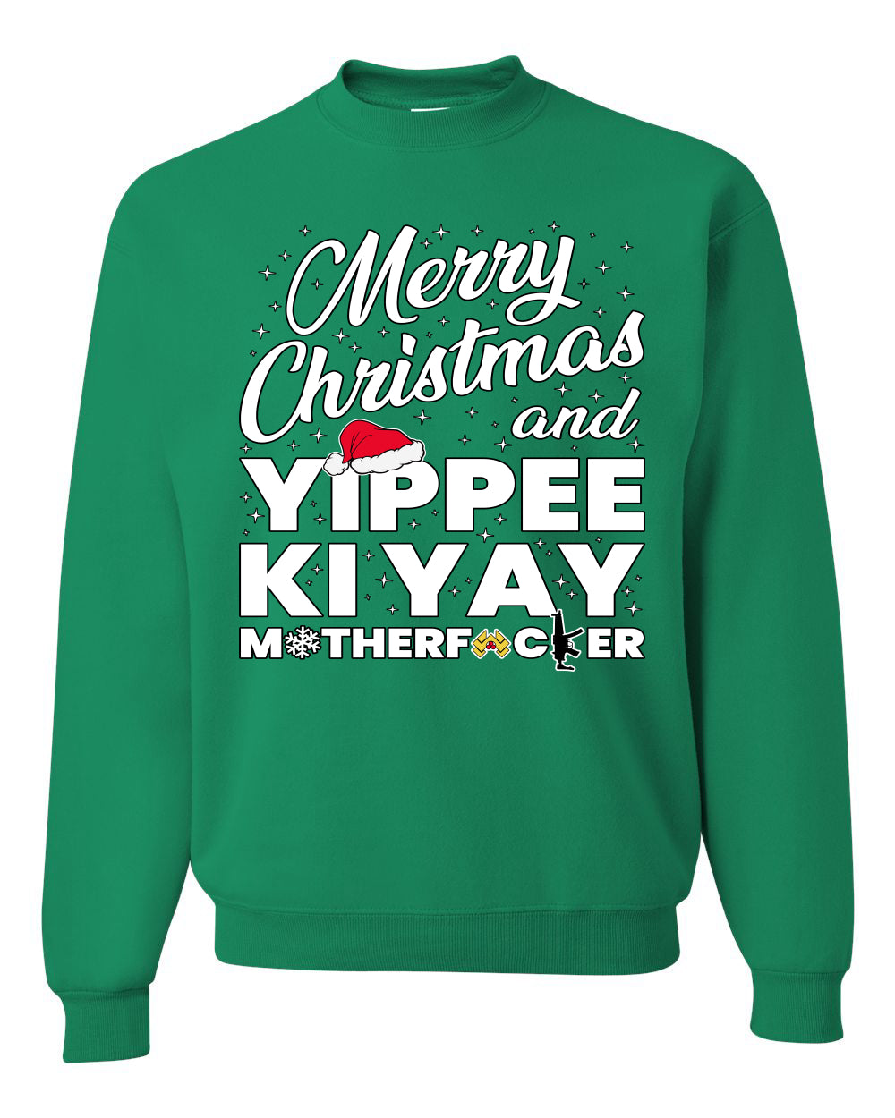 Merry Christmas and Yippee Ki Yay MOFO Ugly Christmas Sweater, Christmas Gifts, Funny Xmas Gift Idea, Unisex Crewneck Sweatshirt